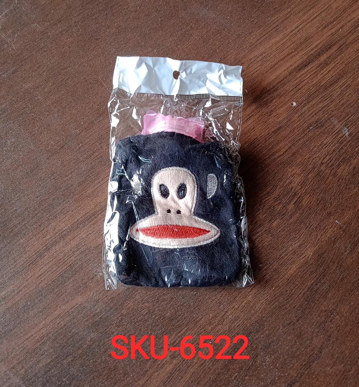 Black Small Hot Water Bag with Cover for Pain Relief