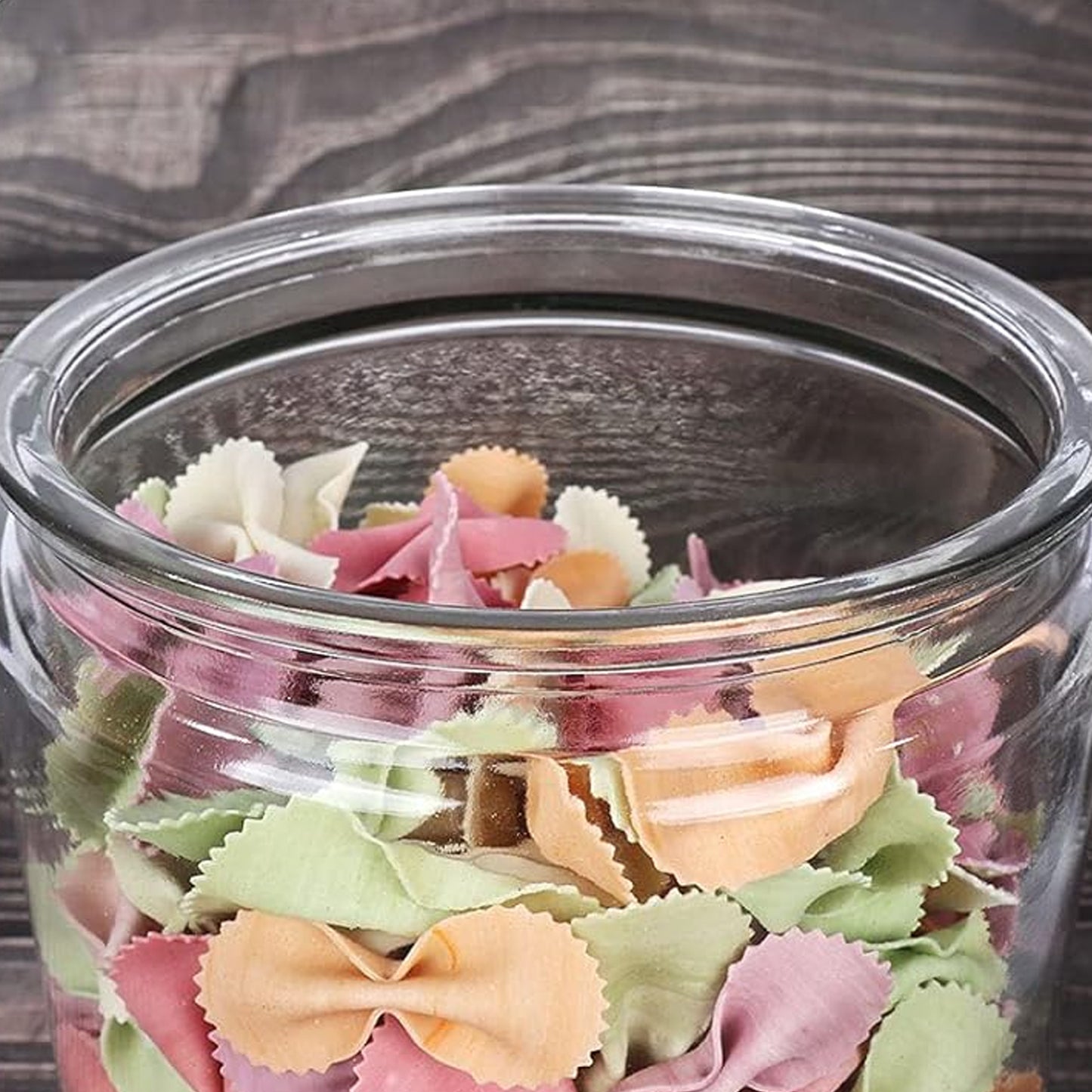 Transparent Kitchen Plastic Container Jar Set (2 Pcs Set 1100 Ml Approx)