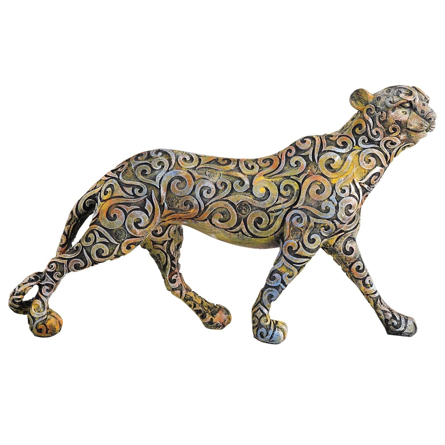 Panther Standing Position Animal Showpiece Antique Sculpture for Home Decor Showpiece Figurine -1