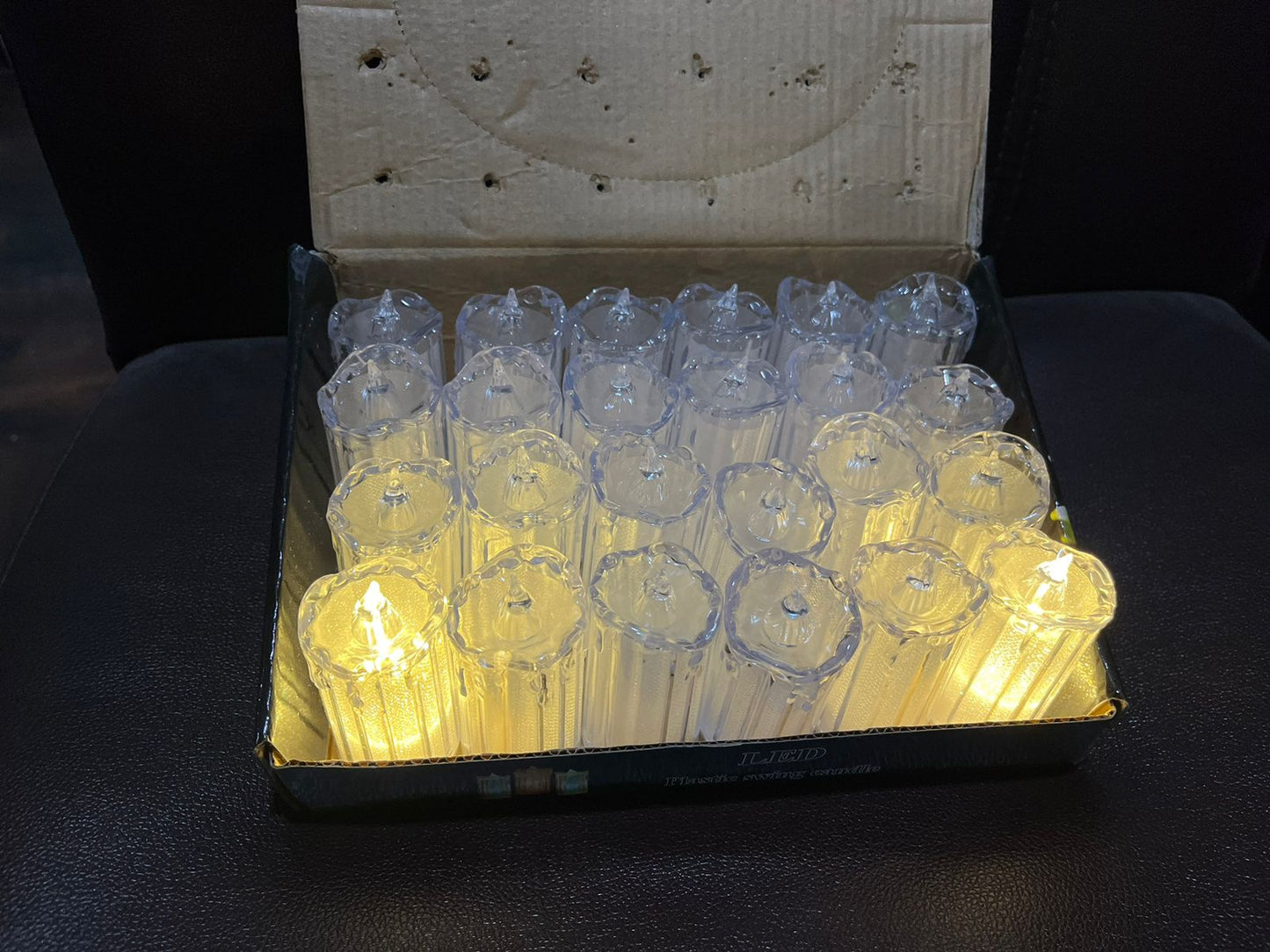 24 Pc Flameless and Smokeless Decorative Melting Candles LED Tea Light Candle Flickering Electronic Candle, Diwali