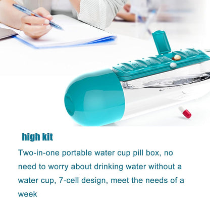 Multi-Use Pill & Water Bottle for Travel (600 Ml, Mix Color)