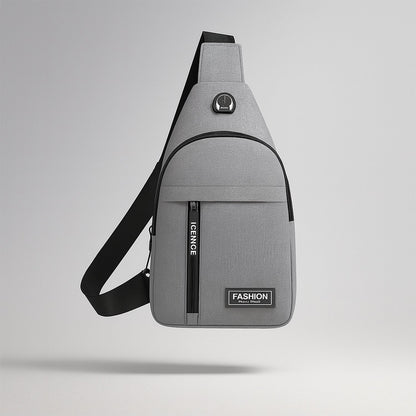 Waterproof Anti Theft Cross-body fanny pack waist bag, Shoulder Bags Chest Men Casual fashion USB Charging earphone hook Sling Travel Bag (1 Pc)