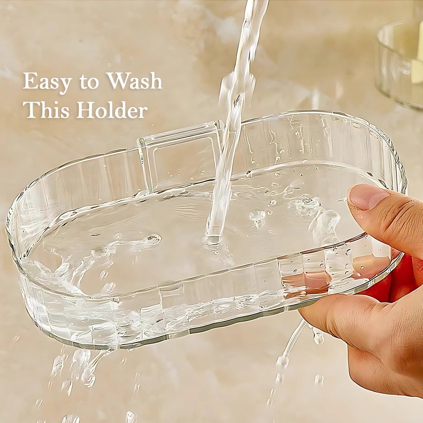 Bathroom Soap Dish Rack with Strong Adhesive Back