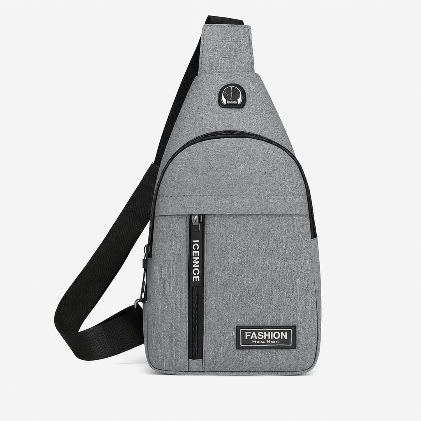 Waterproof Anti Theft Cross-body fanny pack waist bag, Shoulder Bags Chest Men Casual fashion USB Charging earphone hook Sling Travel Bag (1 Pc)