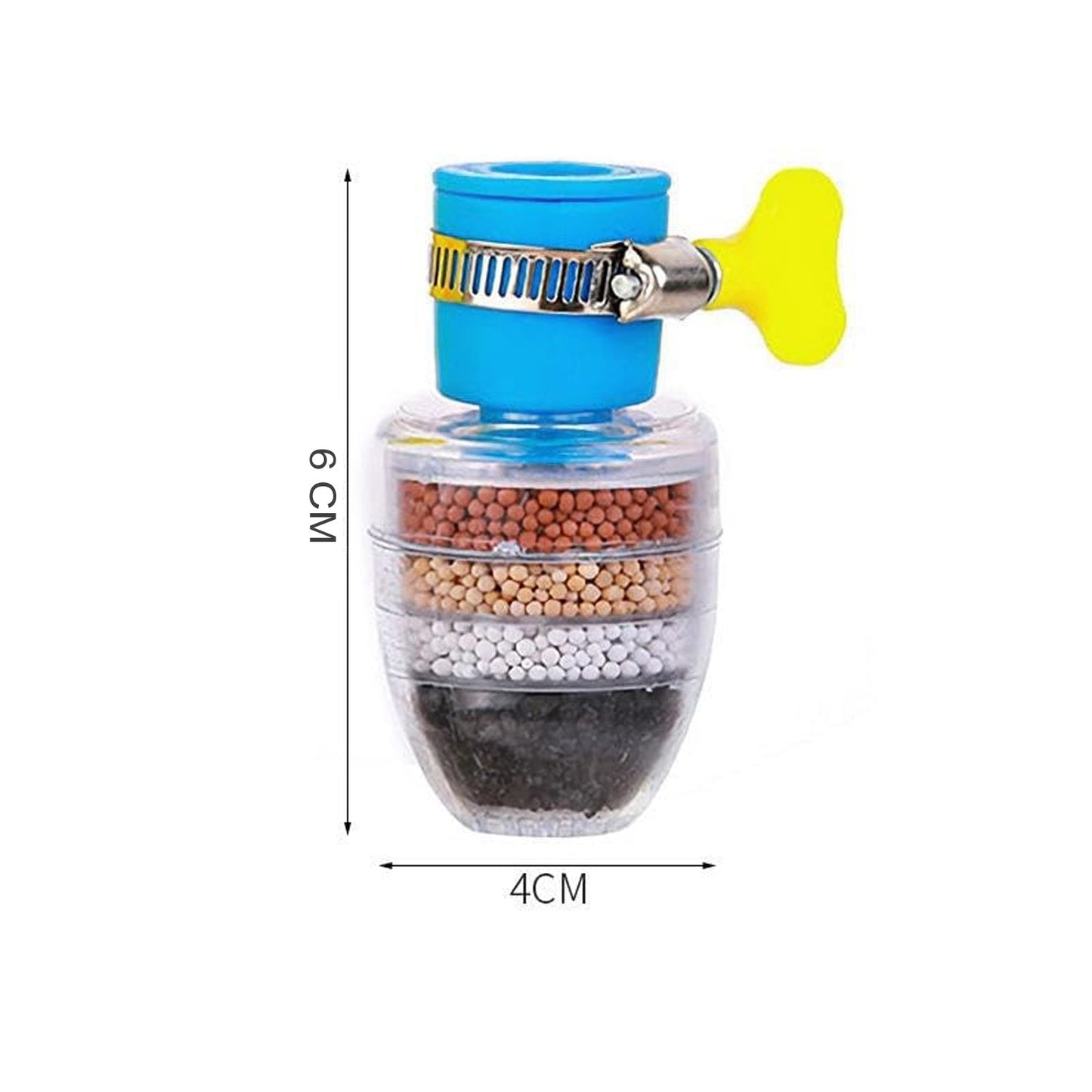 Water Faucet, Clean Purifier Filter Cartridge Water Tap, Upgrade Universal Interface Faucet Filter (Six Layer Purifier)