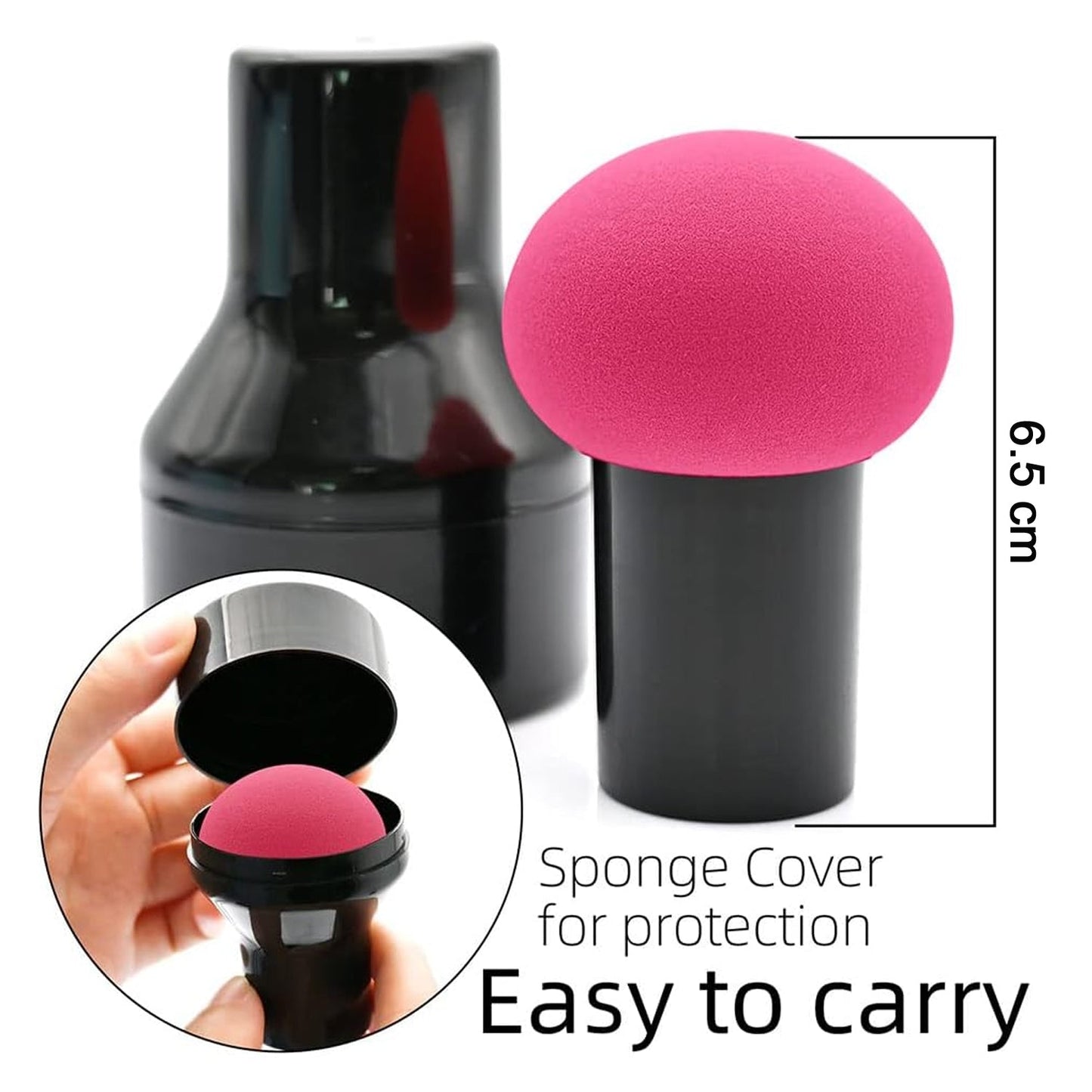 Professional Makeup Sponge Puff with Handle (1 Pc)