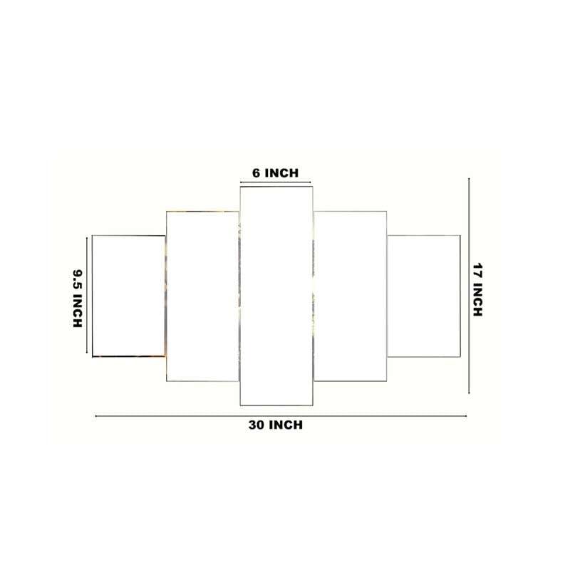 CRAFTOSEA Set of Five MDF Framed 3D Wall Painting for Home Decoration, Big Size Painting for Living Room, Bedroom (17x30 inches) WE 24