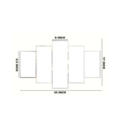CRAFTOSEA Set of Five MDF Framed 3D Wall Painting for Home Decoration, Big Size Painting for Living Room, Bedroom (17x30 inches) WE 24