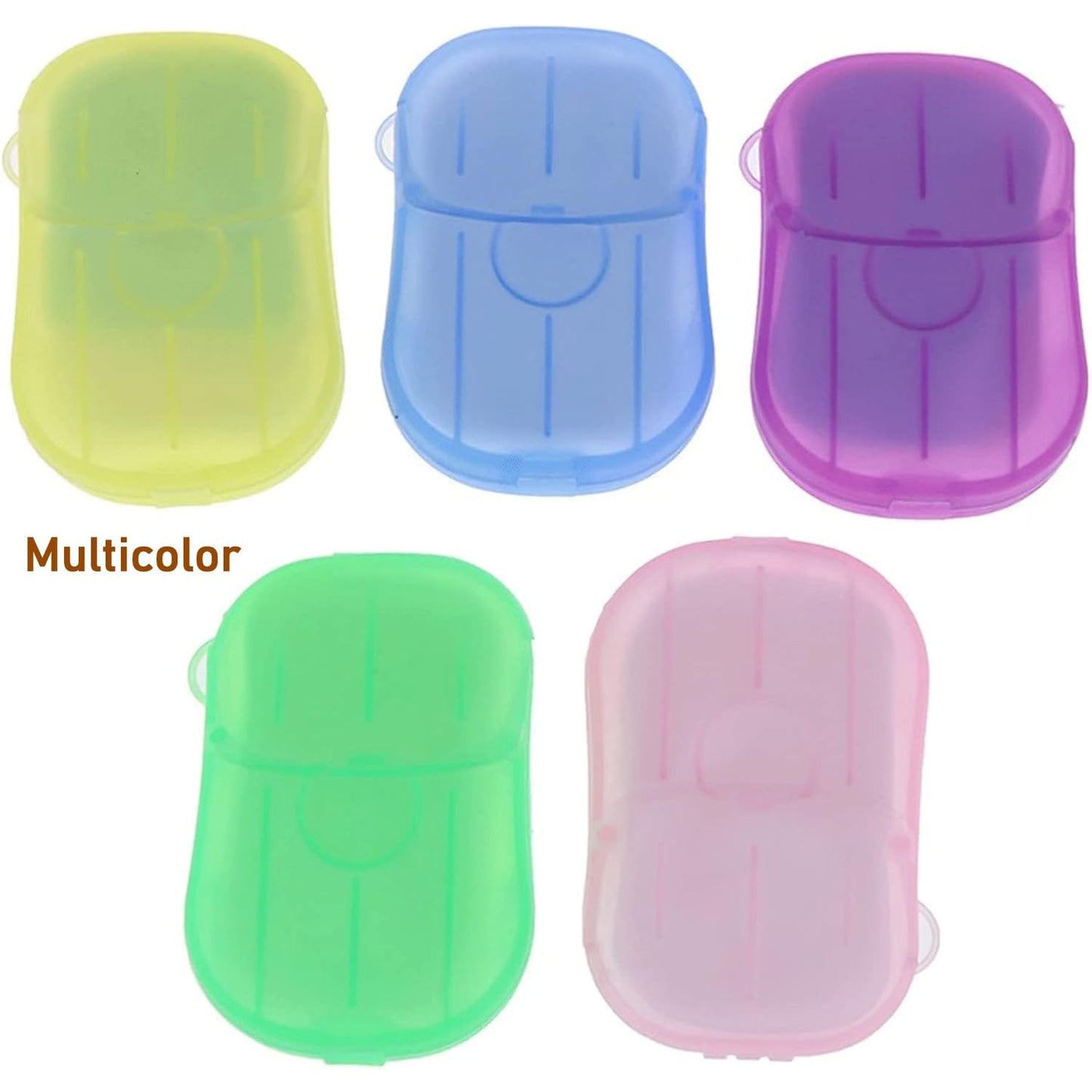 Compact & Portable Paper Soap Sheets – 20 Count Portable Mini Soap Flakes with Storage Box for Camping, Hiking, and Hand Washing