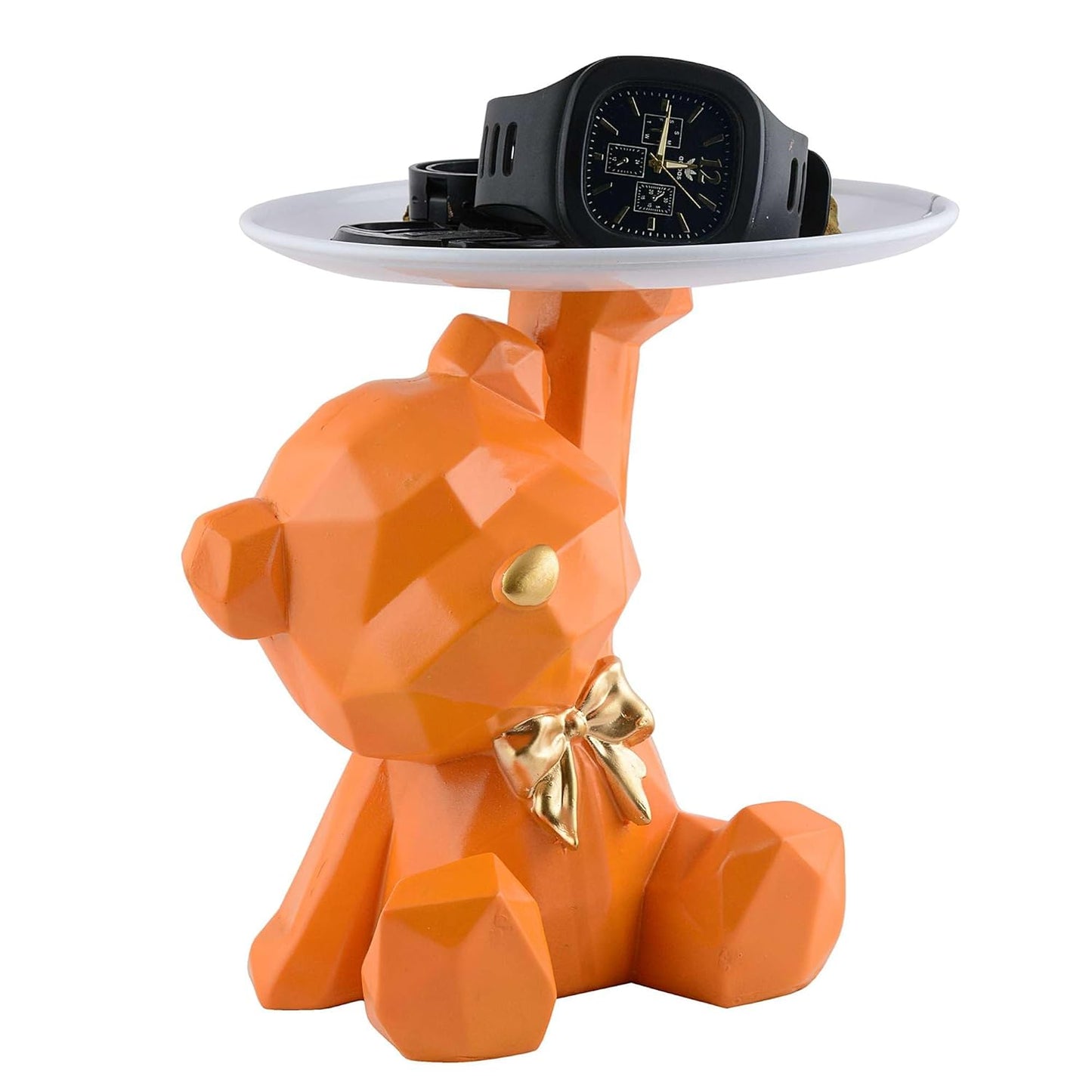Cool Taddy Bear Showpiece for Home Decorative Showpiece | Taddy Bear with Paltter Statue for Home Decor Showpiece | Home Kitchen Decor | Office Decorative Item -1