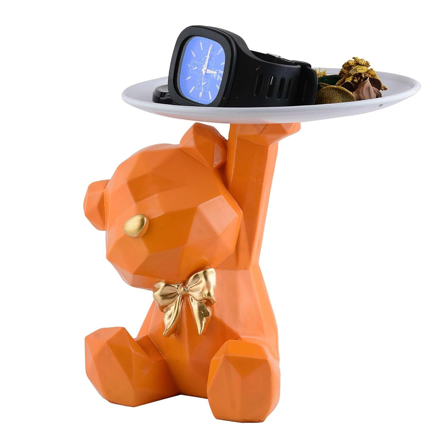 Cool Taddy Bear Showpiece for Home Decorative Showpiece | Taddy Bear with Paltter Statue for Home Decor Showpiece | Home Kitchen Decor | Office Decorative Item -1