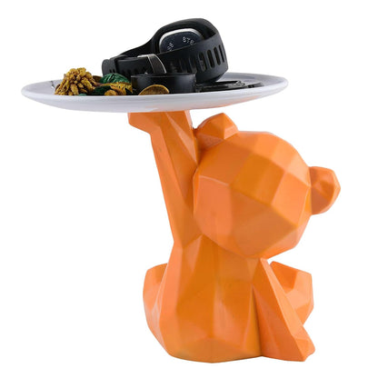 Cool Taddy Bear Showpiece for Home Decorative Showpiece | Taddy Bear with Paltter Statue for Home Decor Showpiece | Home Kitchen Decor | Office Decorative Item -1