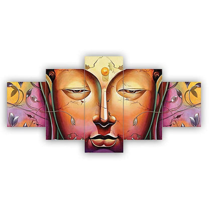 CRAFTOSEA Set of Five MDF Framed 3D Wall Painting for Home Decoration, Big Size Painting for Living Room, Bedroom (17x30 inches) WE 7