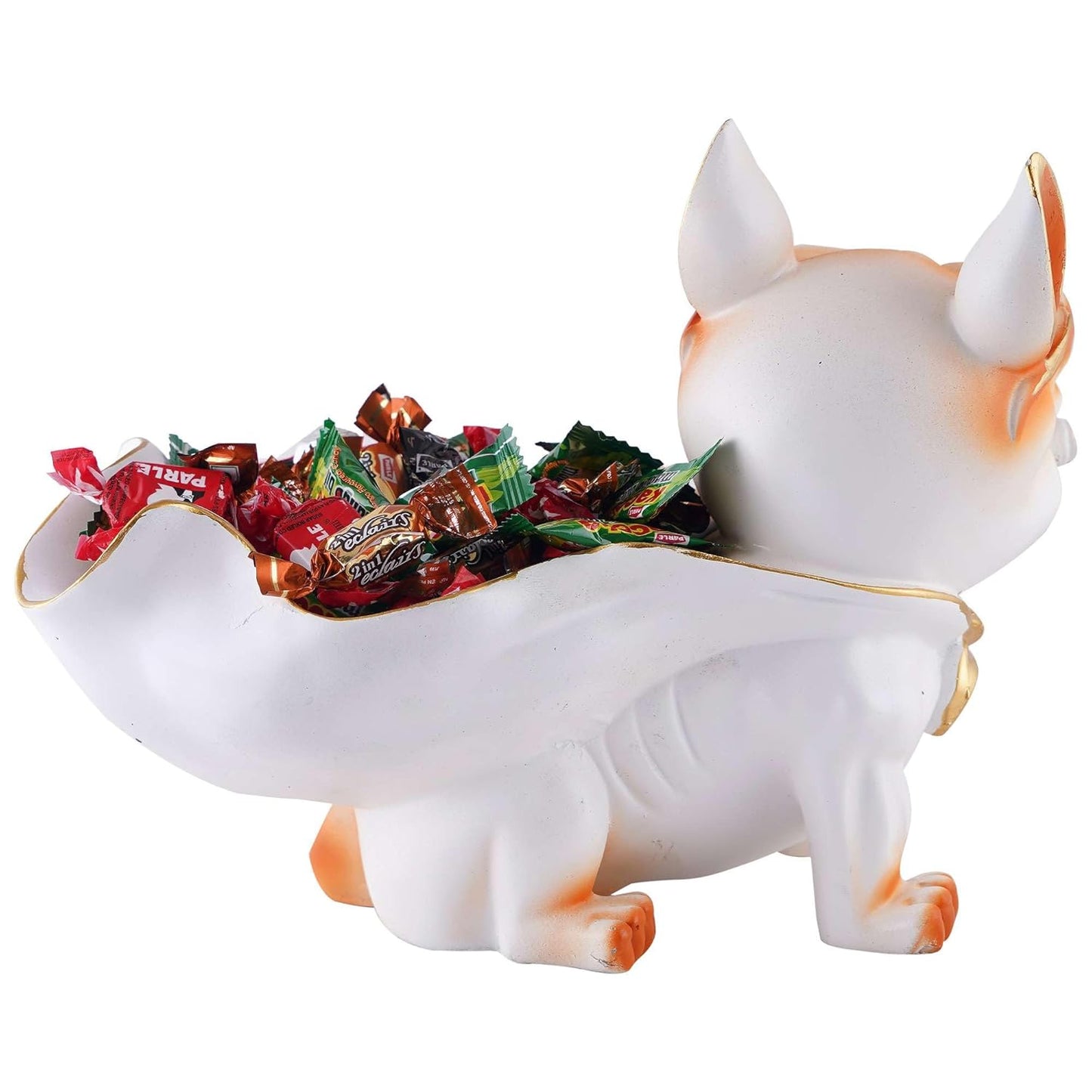 Decoration Cool Dog Showpiece with Plate for Home Decor Item | Kitchen,Bedroom,Office,Dinning Table Decorative Item (Black)