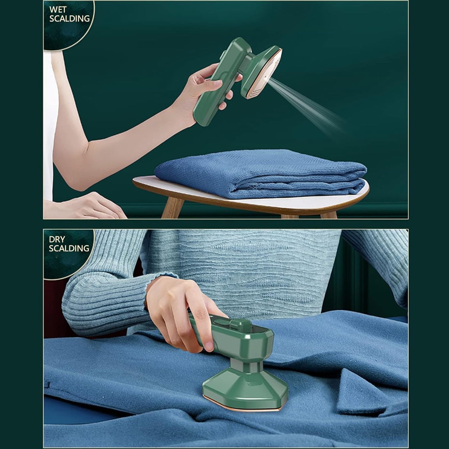 CRAFTOSEA ENTERPRISES Mini Steamer & Iron: 2-in-1 Portable Travel Friendly