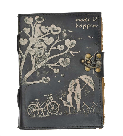 Genuine Leather Diary | Vintage Handmade Leather Journal | Premium Antique LOCK Closure | 200 Handmade Deckle Edge Antique Pages -21