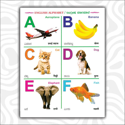All in One Kids Learning Book | Trilingual Early Education Book (English, Hindi & Kannada) | Alphabets A–Z, Numbers 1–123, Varnamala | Animals, ... Preschool, Nursery & Kindergarten Children