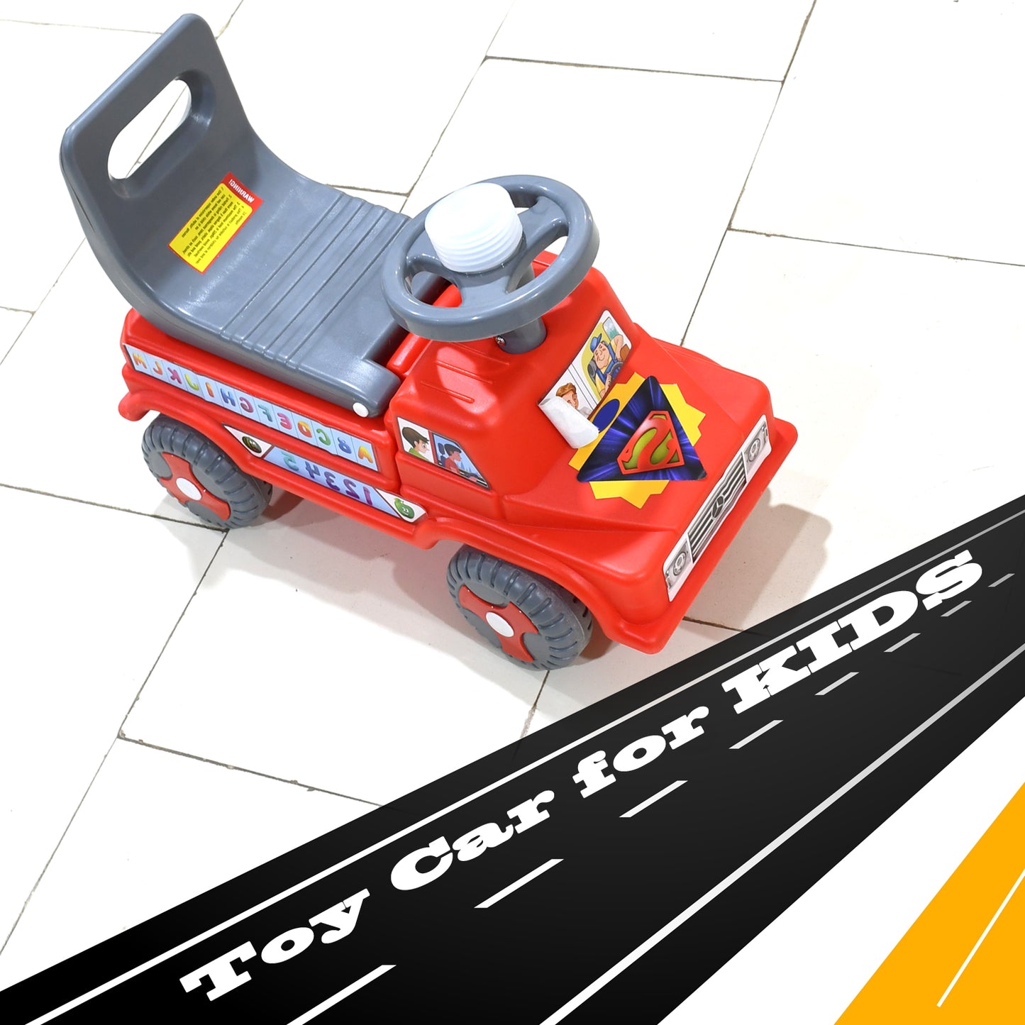 Kids Baby City Ride On Push Car Ride With Backrest Musical Horn For Children Kids Toy Ride-on Kids Toys Toddler Baby Toy Baby Car Suitable For Kids Boysgirls