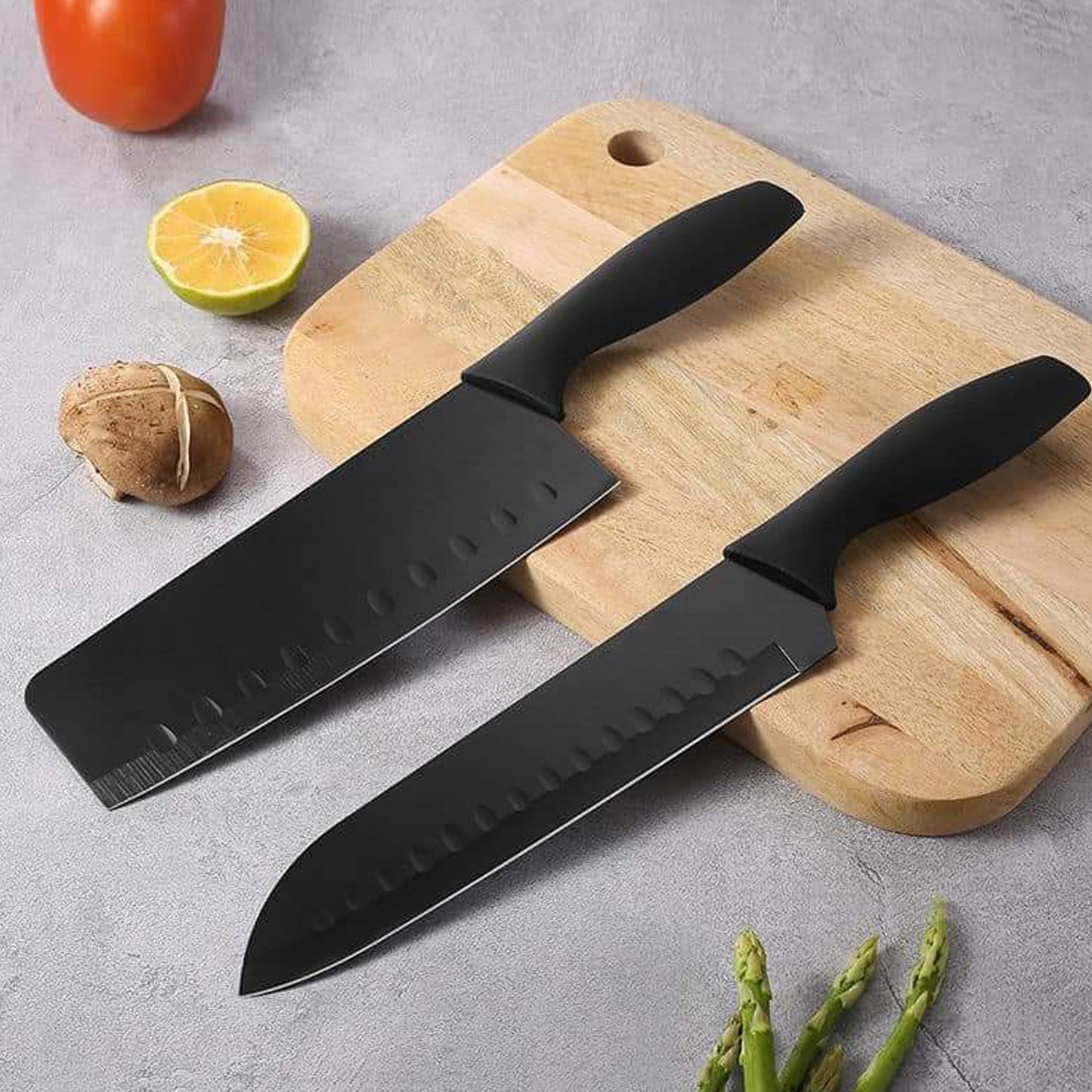 5-piece Forged Kitchen Chef Cutlery Stainless Steel Knife Set Chopping Knife Chef Knife Utility Knife Butcher Knife (5pc)