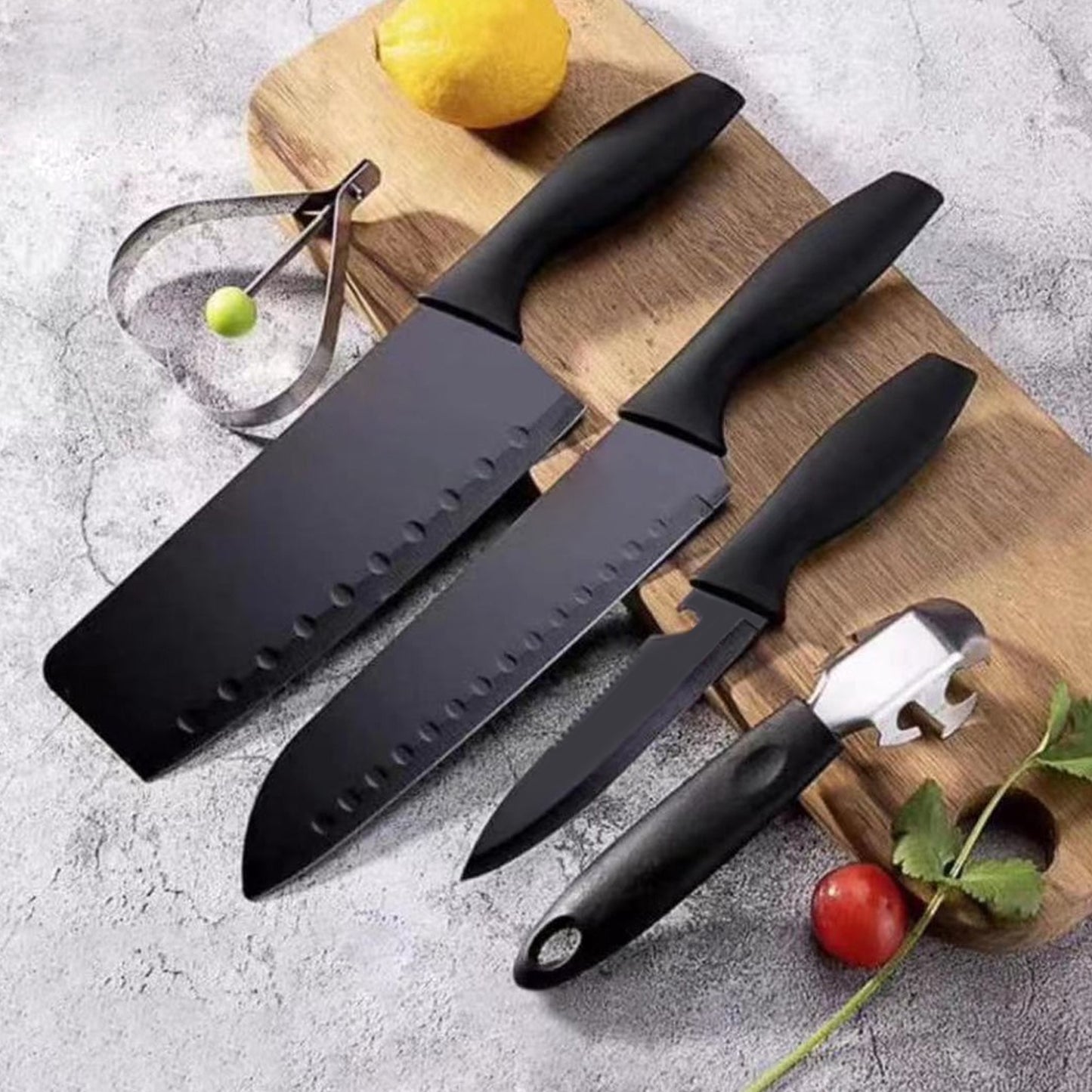 5-piece Forged Kitchen Chef Cutlery Stainless Steel Knife Set Chopping Knife Chef Knife Utility Knife Butcher Knife (5pc)