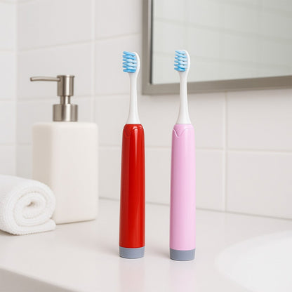 Battery-Operated Electric Toothbrush with Replaceable Head (Mix Color / 1 Pc)