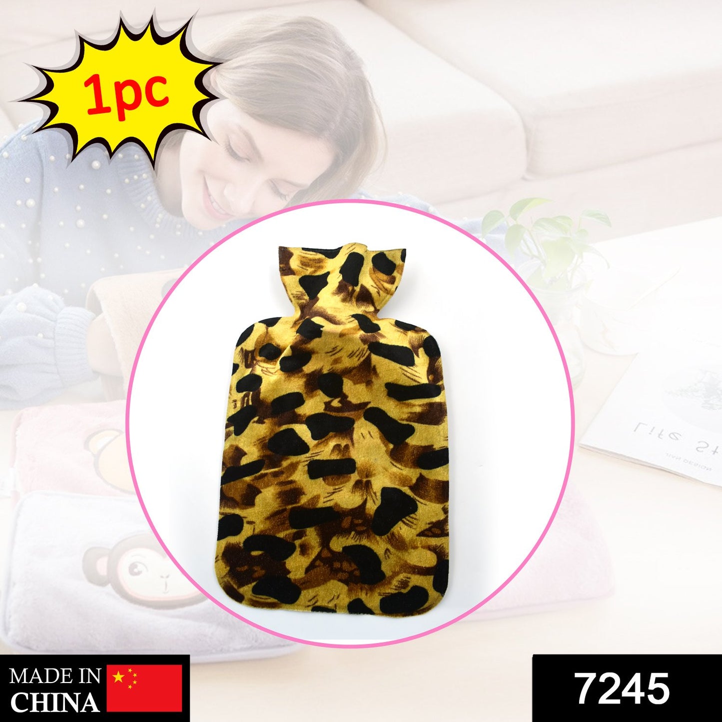 Personal Care Rubber Hot Water Heating Pad Bag For Pain Relief (Large)