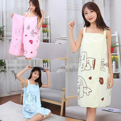 Soft Cotton Bathrobe For Girls  Women  Bath Robe Towel For Women Quick Dry Dress Towel For Ladies.